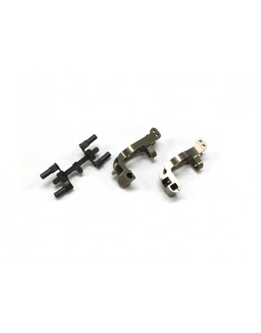 IFW436 Al Front Hub Carrier Set(L,R/16ﾟ/Gunmeta IFW436B